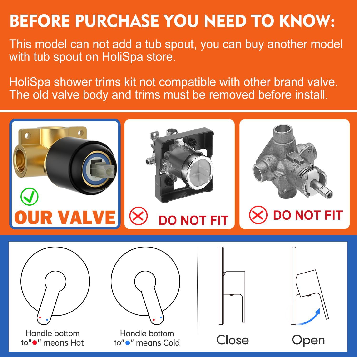 Matte Black Shower Faucet Set Bathroom Rain Shower System 8in Shower Head Combo