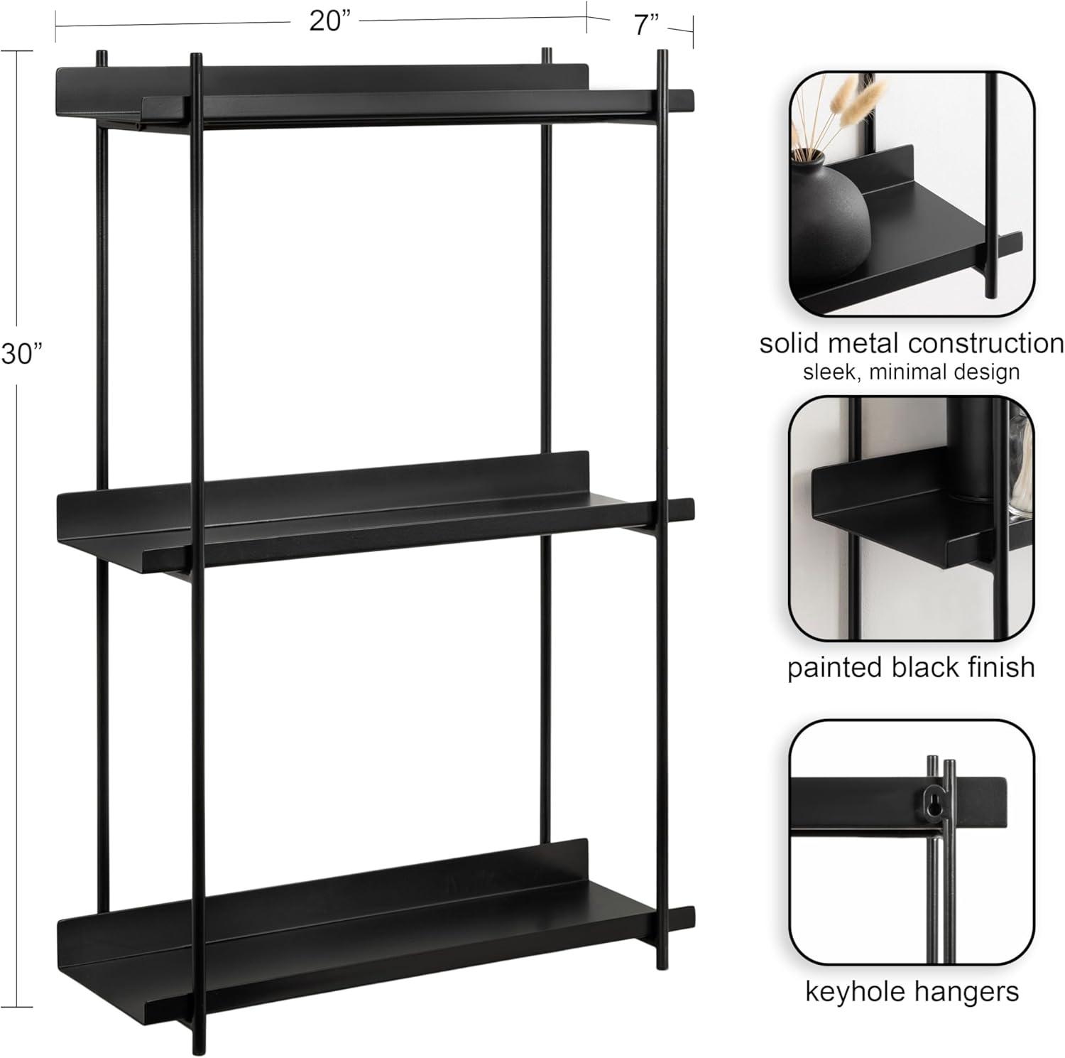 Kate & Laurel All Things Decor Dominic Tiered Wall Shelf