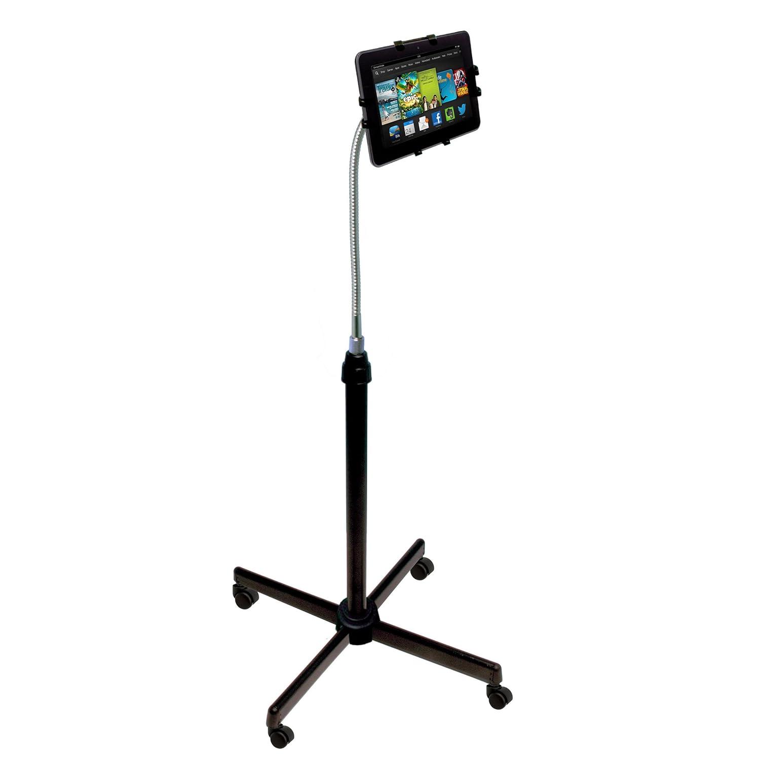 Universal Floor Stand - CTA Universal Height-Adjustable Gooseneck Floor Stand for iPad 11 A16 - iPad Air 11 / 13 - Pro 11-Inch - 5th & 6th Gen, Kindle Fire & Most 9.7-10.1″ Tablets. (PAD-UAFS)