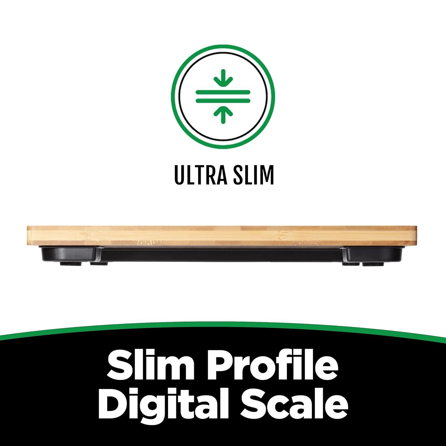 Prominence Home Ultra Thin, Clear Glass Scale With Easy To Read LCD Display - Auto Step On
