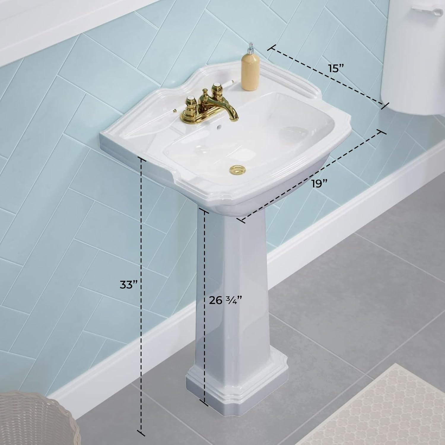 The Renovators Supply Inc. Cloakroom 15'' Reno-Gloss Vitreous China Specialty Bathroom Sink with Overflow