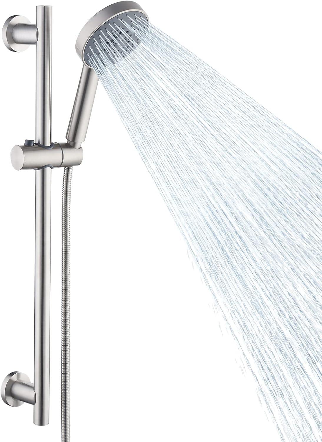 5-Spray Multifunction Deluxe Wall Bar Shower Kit with Hand Shower in Polished Chrome