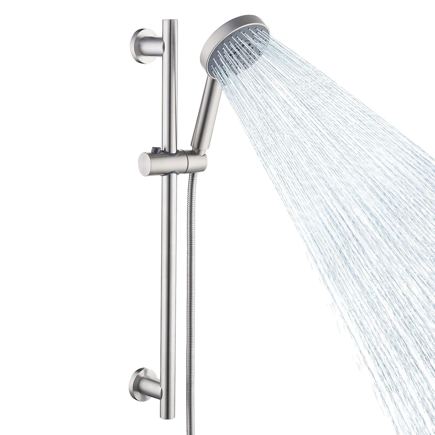 5-Spray Multifunction Deluxe Wall Bar Shower Kit with Hand Shower in Polished Chrome