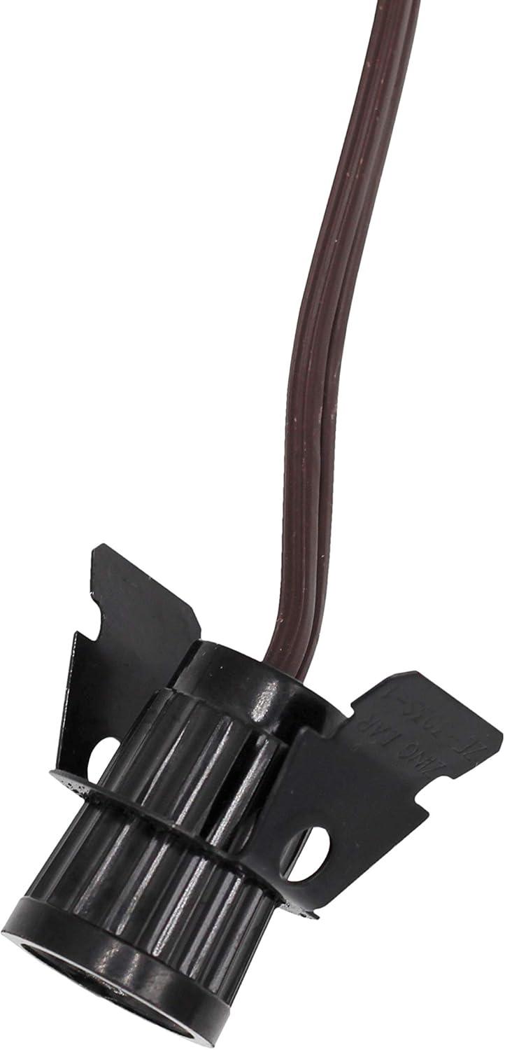 Creative Hobbies Clip-in Lamp Cord and 7w Bulb for Salt Lamps, Christmas Villages, Pumpkins & More - 6 Foot with On/Off Switch (Brown)