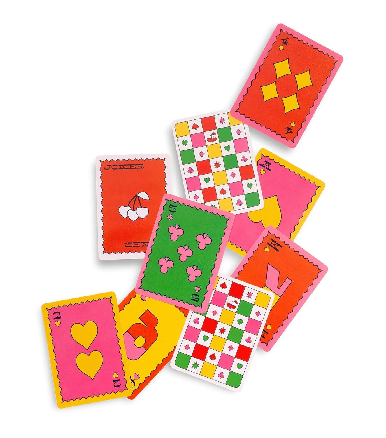 Colorful Waterproof Playing Cards with Plastic Storage Case