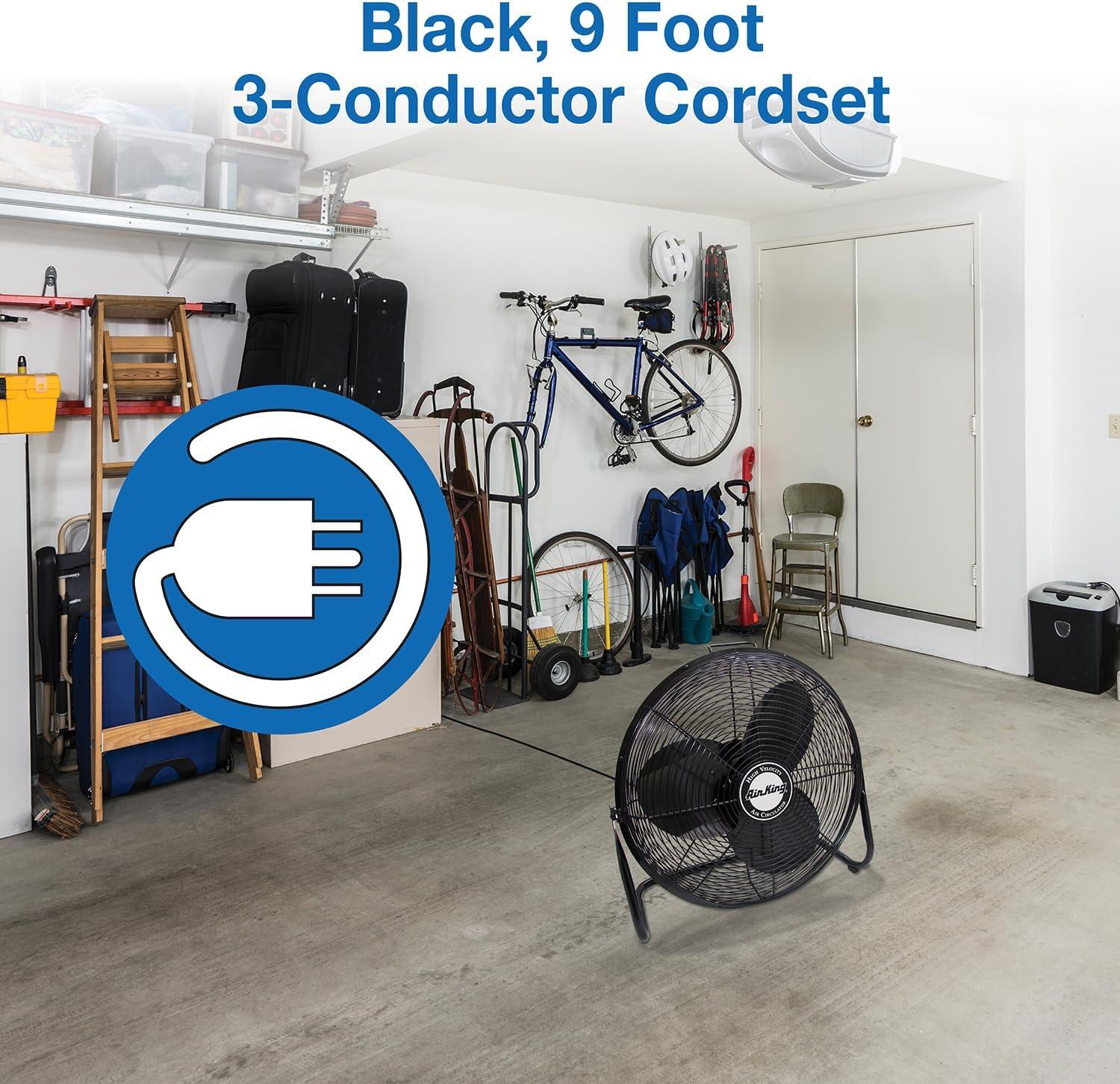 Air King 3-Speed Indoor Industrial Open Motor Pivoting Floor Fan | Wayfair