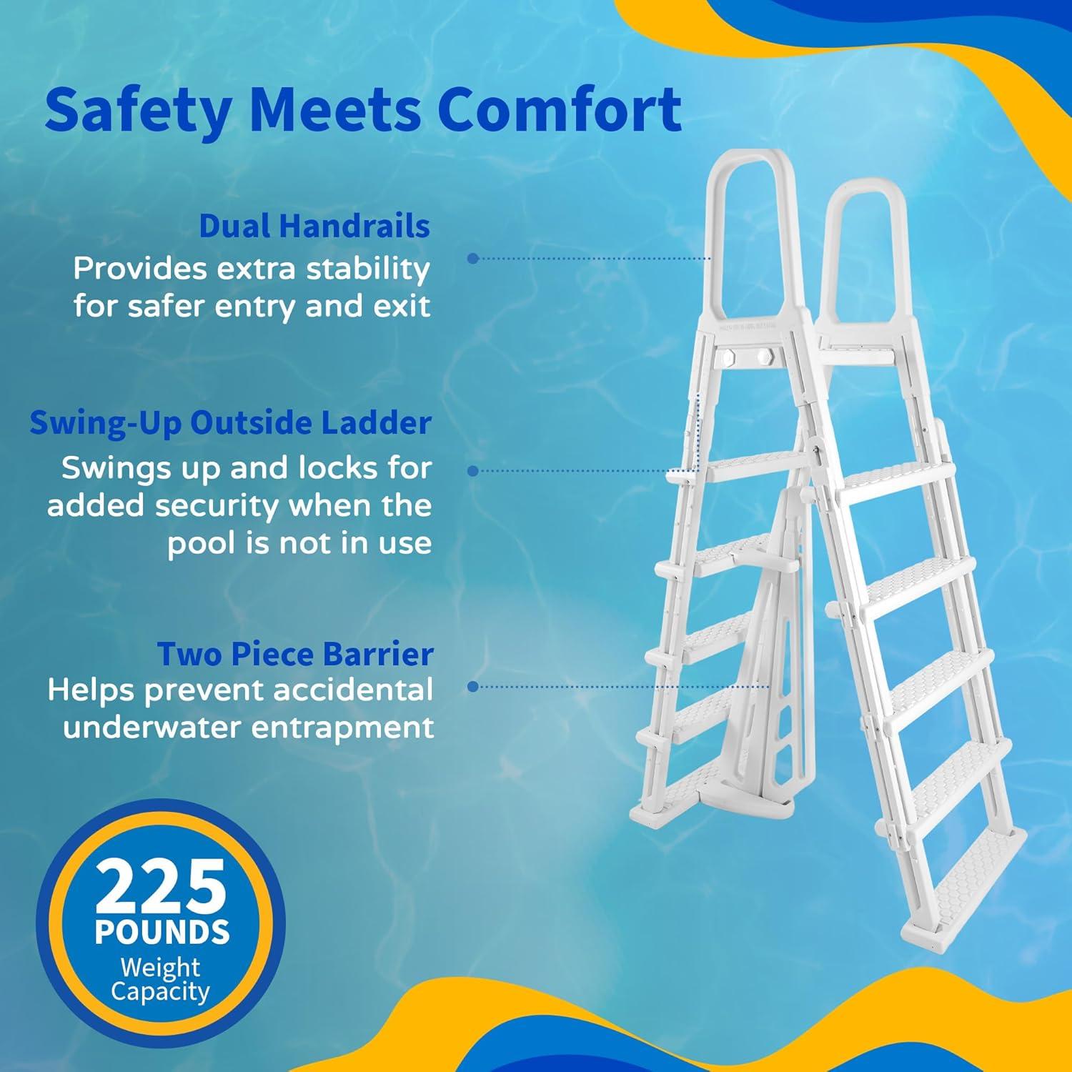 Blue Wave  A-Frame Flip Up Ladder
