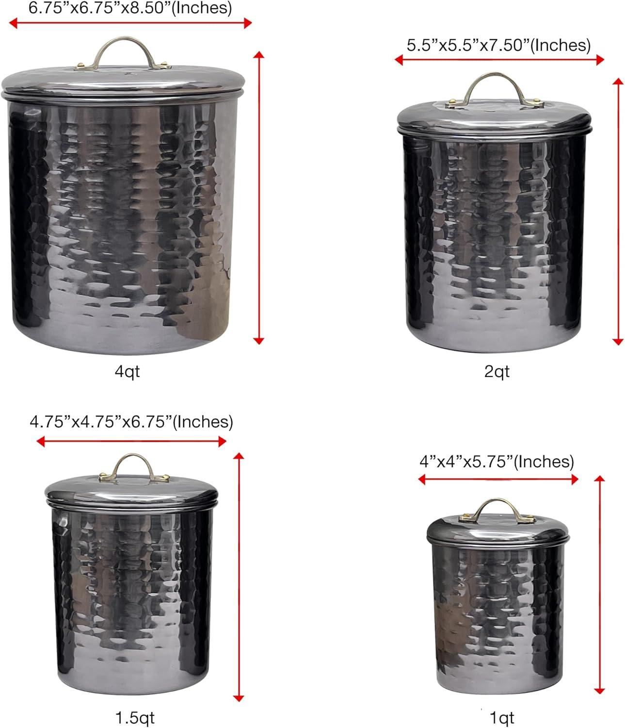 Winston Porter Stainless Steel Canister - Set of 4