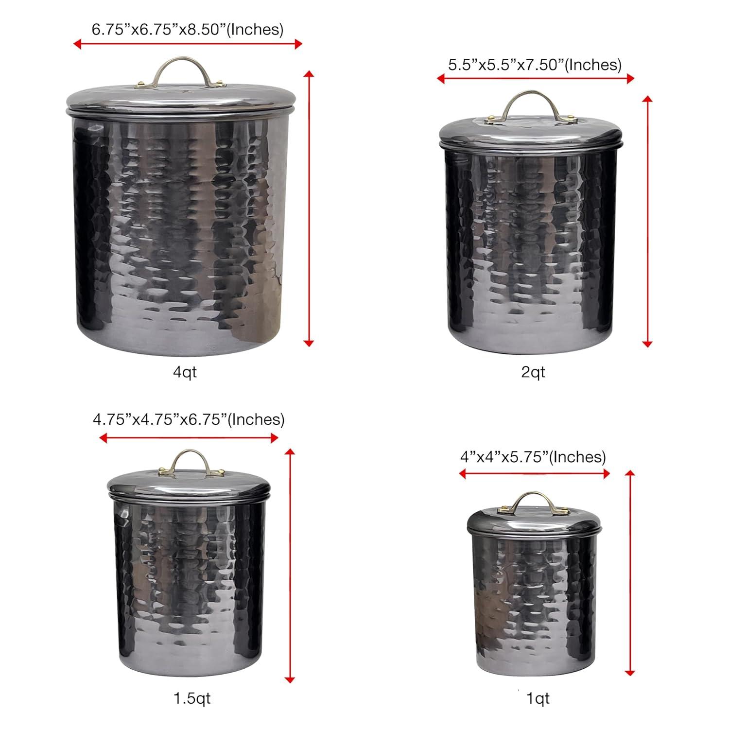 Winston Porter Stainless Steel Canister - Set of 4