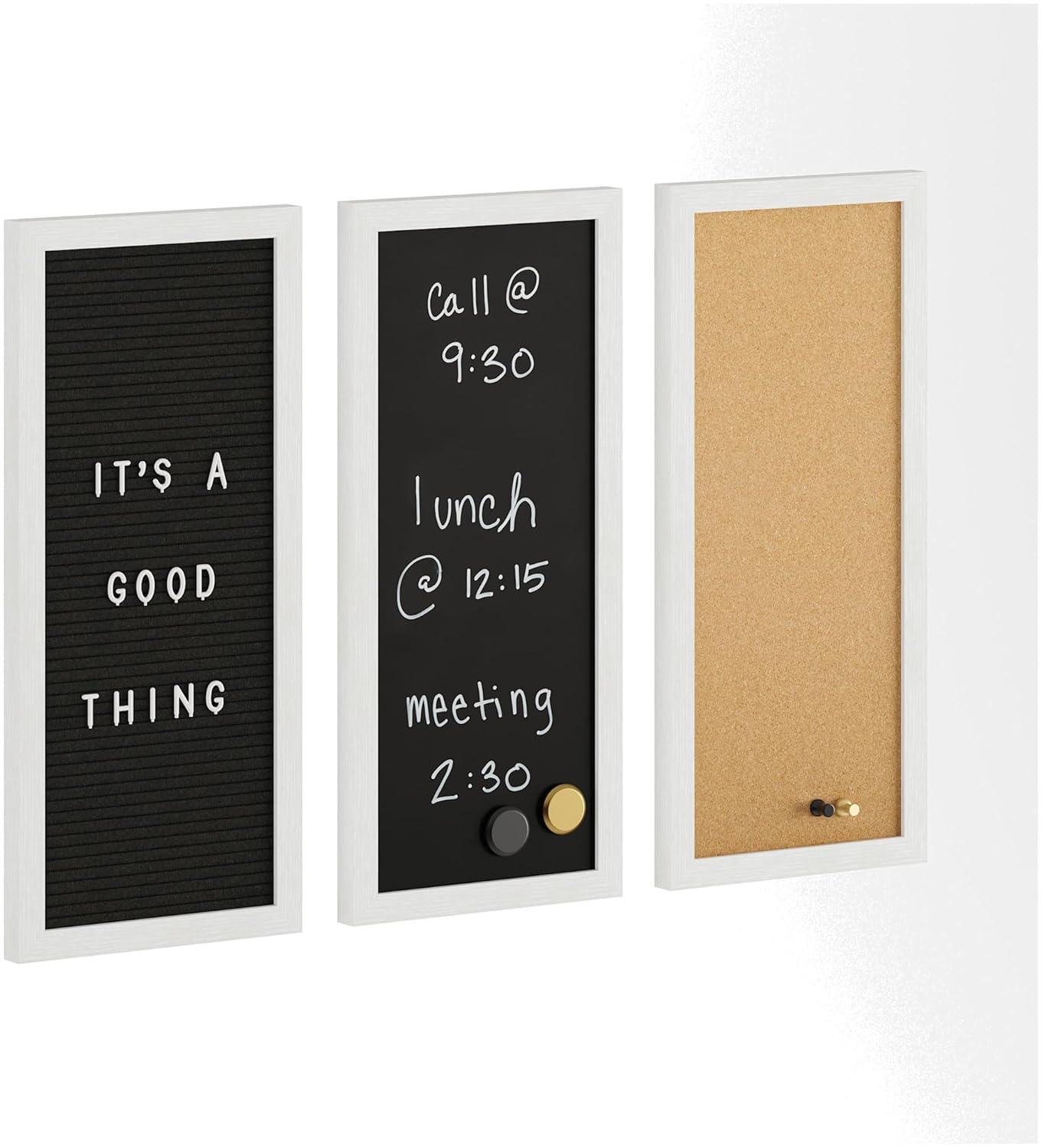 Martha Stewart Thomas Martha Stewart Cork Board, Chalk Board, Letter Board Set with Included Push Pins, Magnets, Liquid Chalk