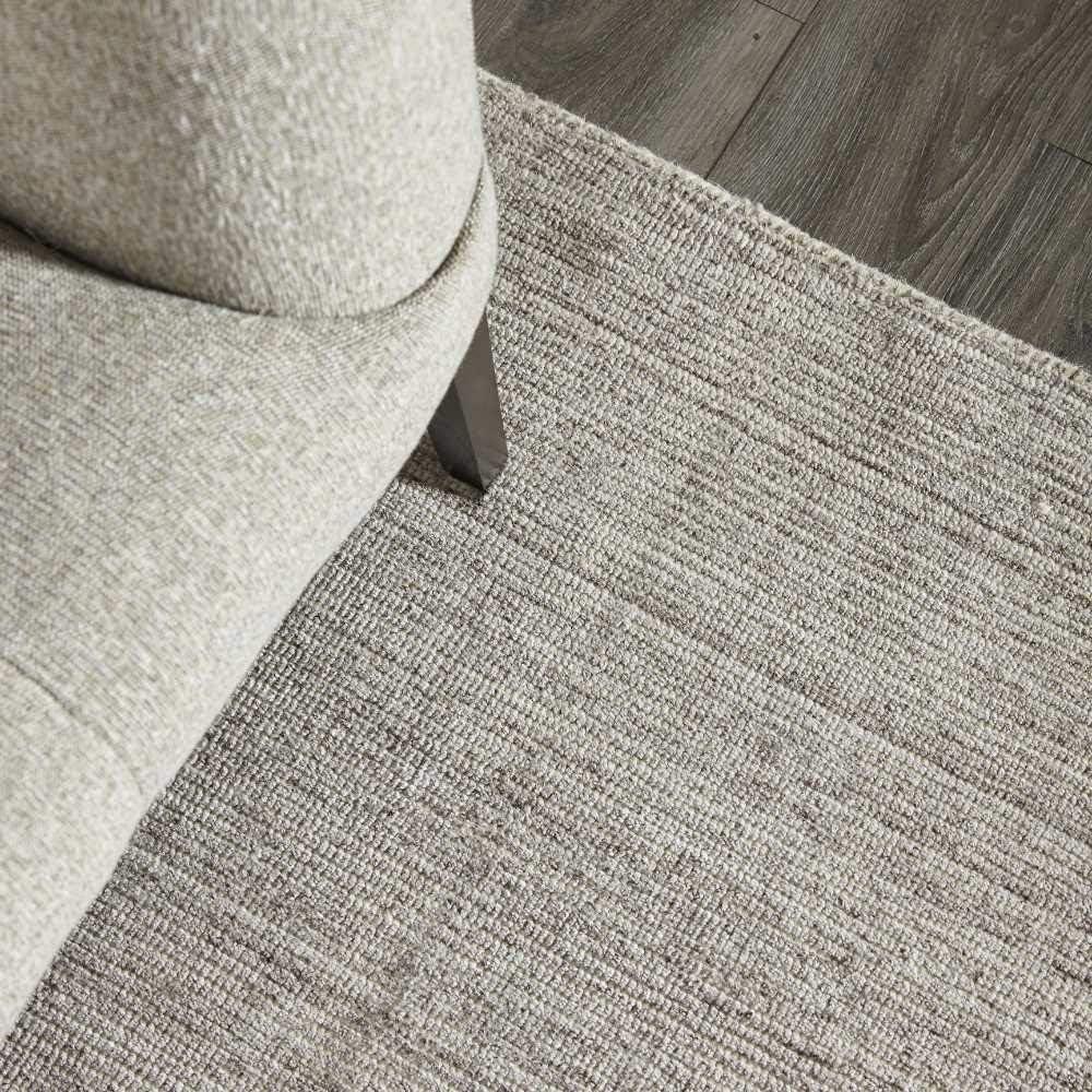 Halsey Hand-Knotted 8' x 10' Linen and Wool Stripe Area Rug