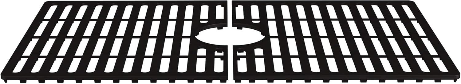 27" x 15" Matte Black Silicone Kitchen Sink Bottom Grid