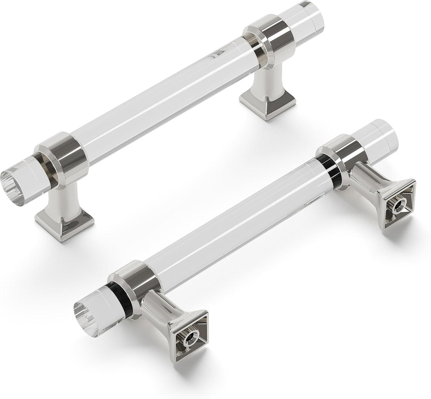 Crystal Palace Kitchen Handles, Solid Core Drawer Pulls for Cabinet Doors, 3-3/4"