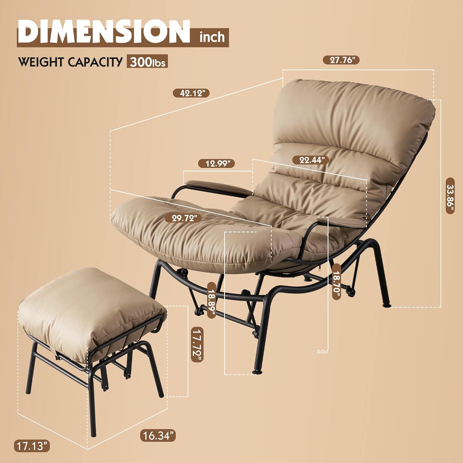 Wade Logan® Brevick 29.72" W Lounge Chair and Ottoman & Reviews | Wayfair