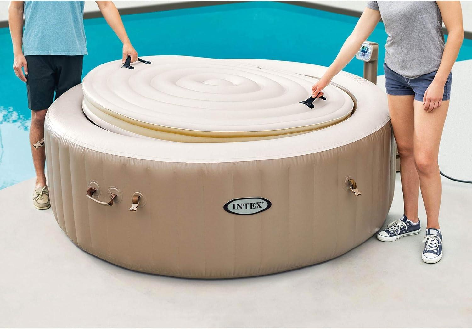 Intex Circle Hot Tub Cover in Tan