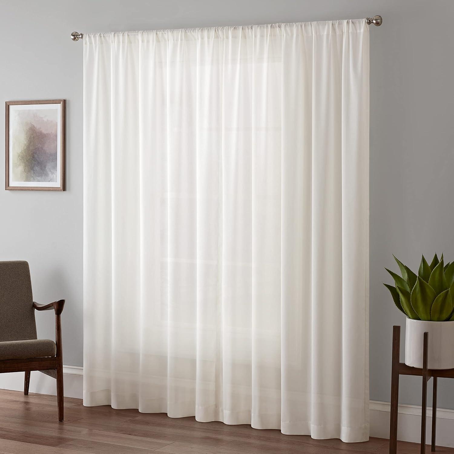 Eclipse Chelsea Polyester Sheer Curtain Single Panel