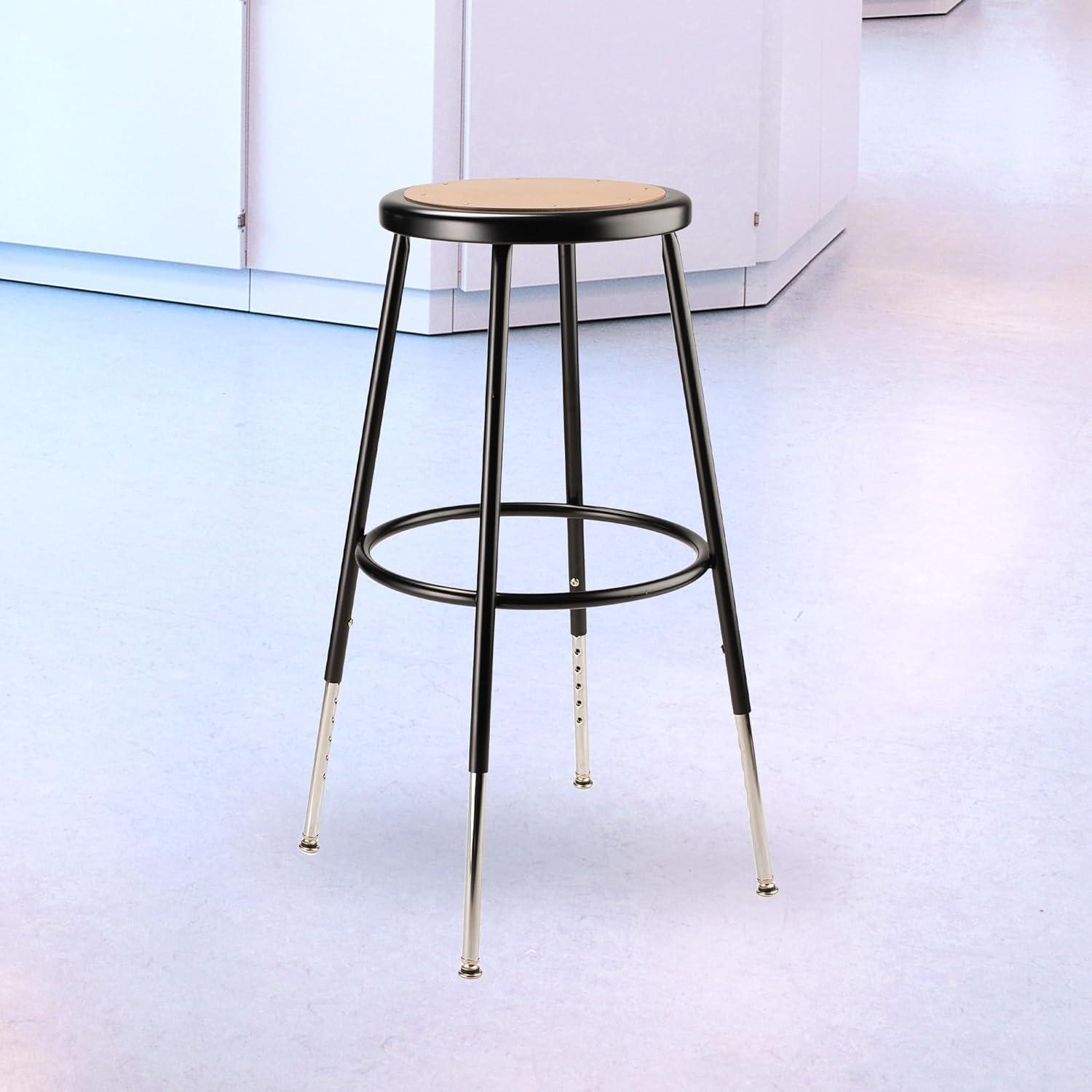 National Public Seating Adjustable Height Ergonomic Lab Stool with Footring