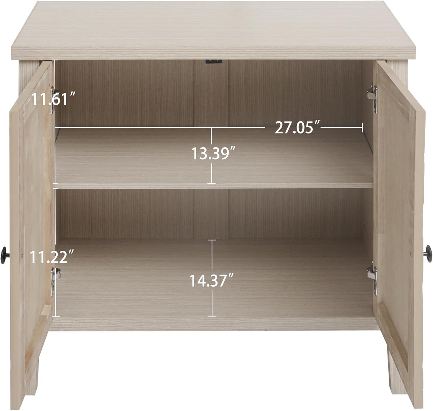 Alcott Hill® 2-door Accent Cabinet With An Adjustable Shelf And Exquisite Creative Carving