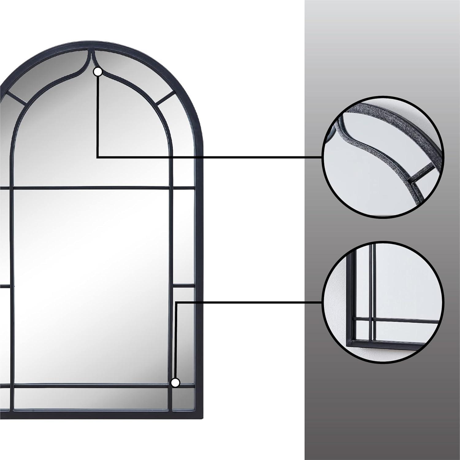 FirsTime & Co. Dark Gray Ariana Wall Mirror, Farmhouse, Arched, 20 x 1 x 33 in