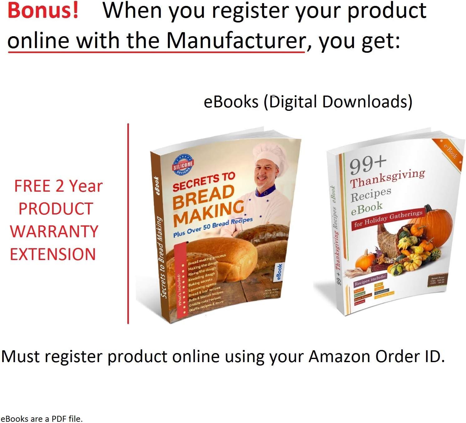 Silicone Large Bread Pan Set - Non-Stick 2PCS Baking Mold for Homemade Cakes, Breads, and Quiche | Premium Kitchen Pan | Dishwasher Safe 9.25L x 3.9W