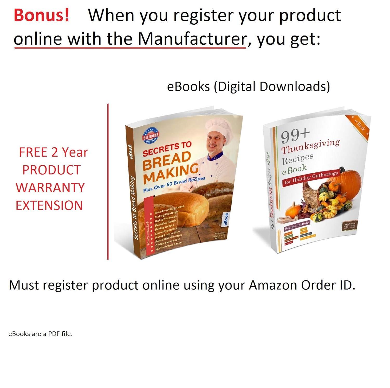 Silicone Large Bread Pan Set - Non-Stick 2PCS Baking Mold for Homemade Cakes, Breads, and Quiche | Premium Kitchen Pan | Dishwasher Safe 9.25L x 3.9W