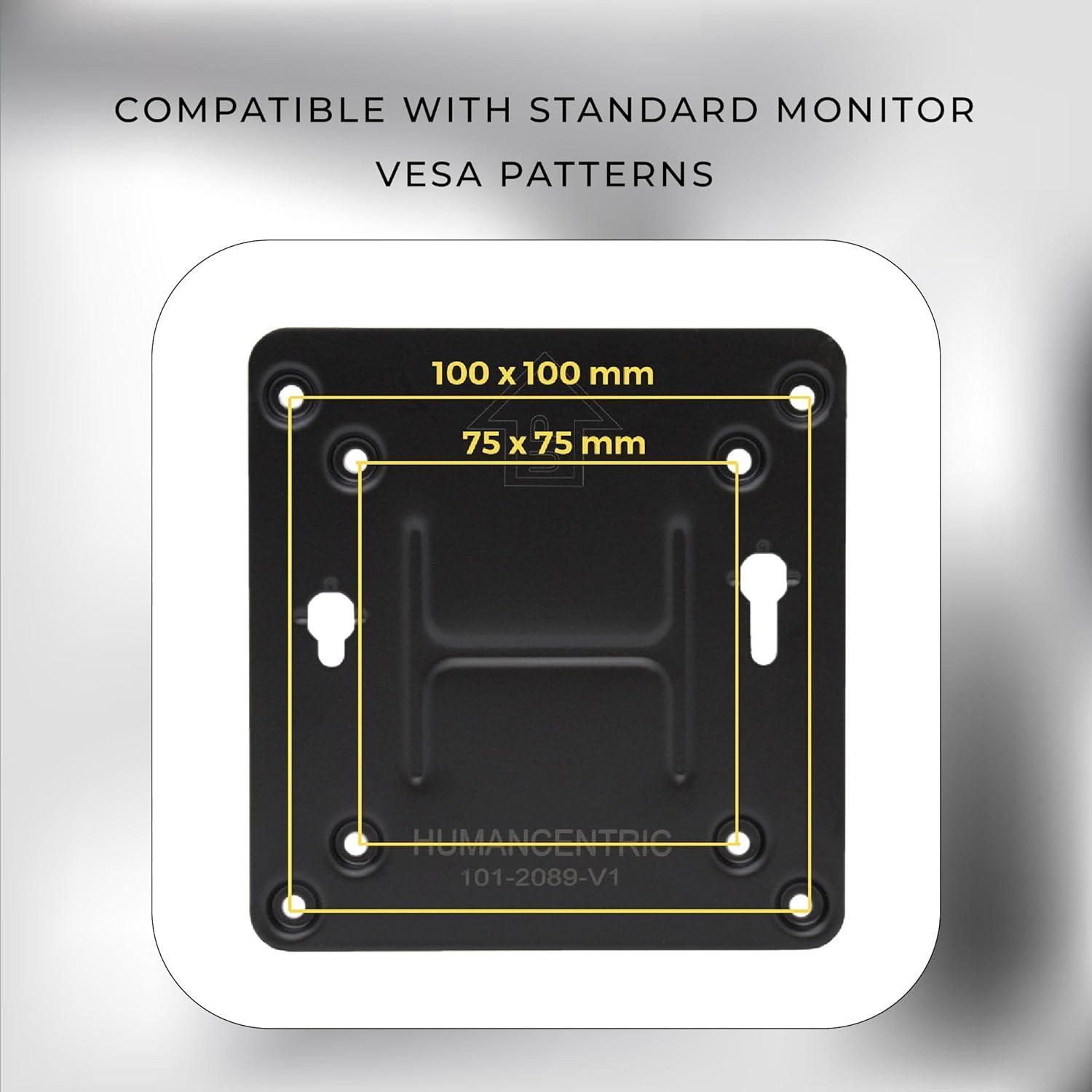 Black Steel VESA Wall Mount Bracket for Intel NUC