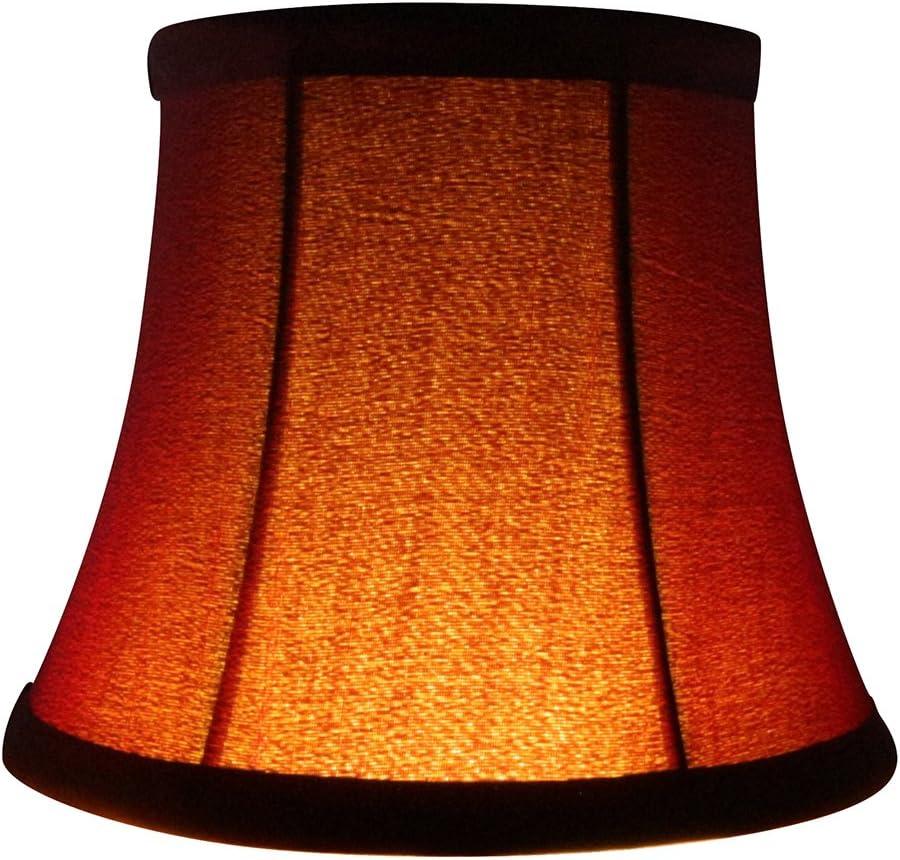 Meriville Set of 5 Burgundy Faux Silk Clip On Chandelier Lamp Shades, 4-inch by 6-inch by 5-inch
