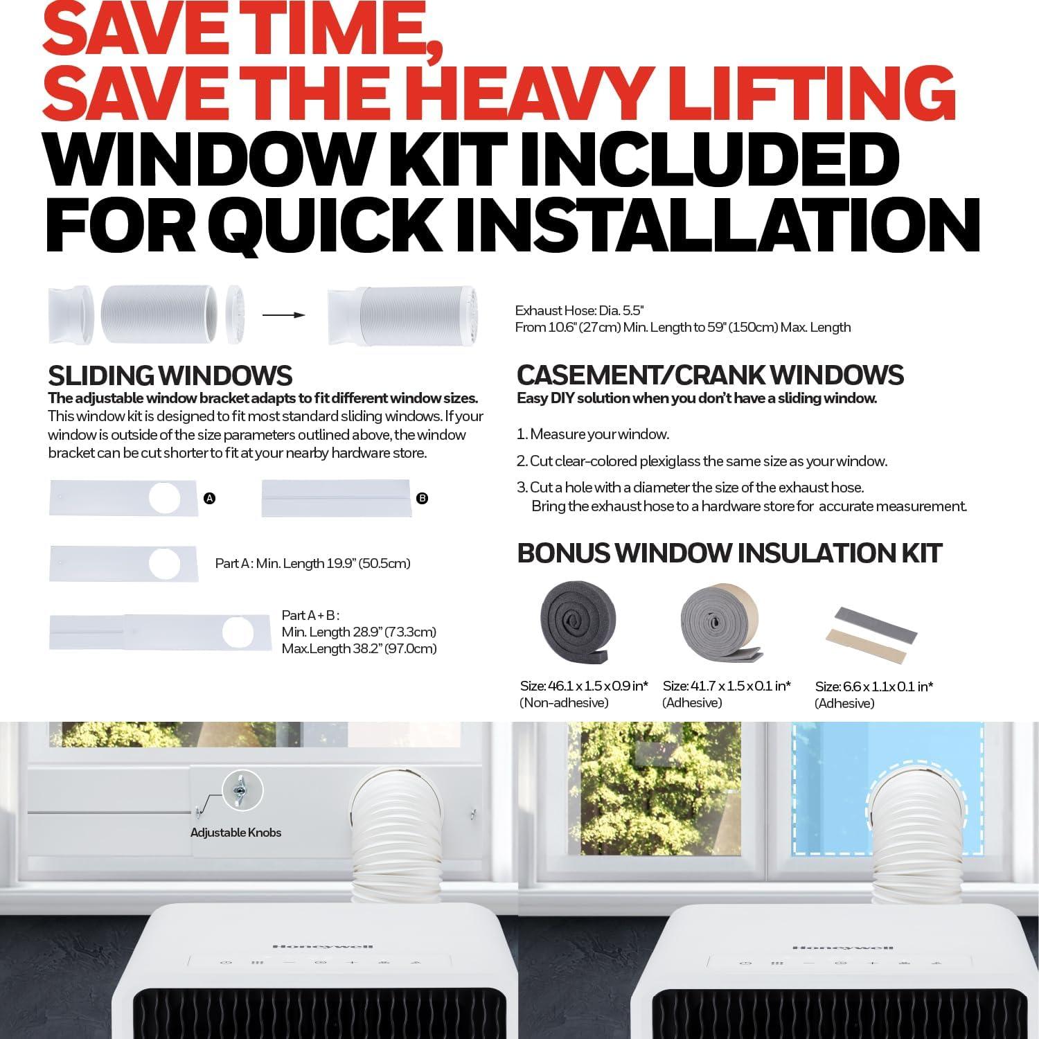 Honeywell Honeywell 10000 BTU (SACC)/13500 BTU (ASHARE) Portable Air Conditioner for 625 Sq Ft, with Dehumidifier & Fan