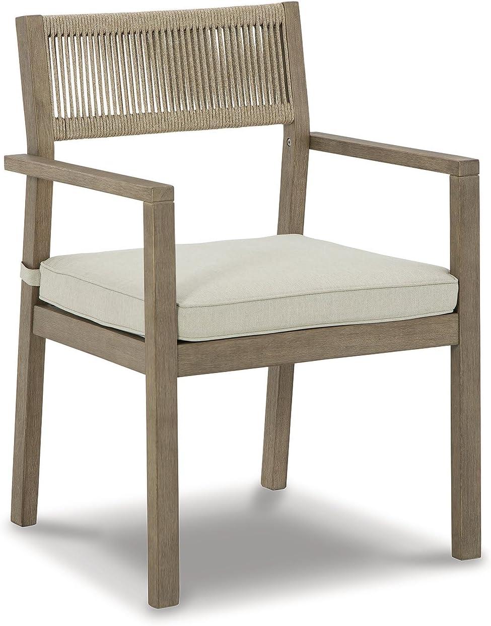 Eucalyptus Patio Dining Armchair with Cushion