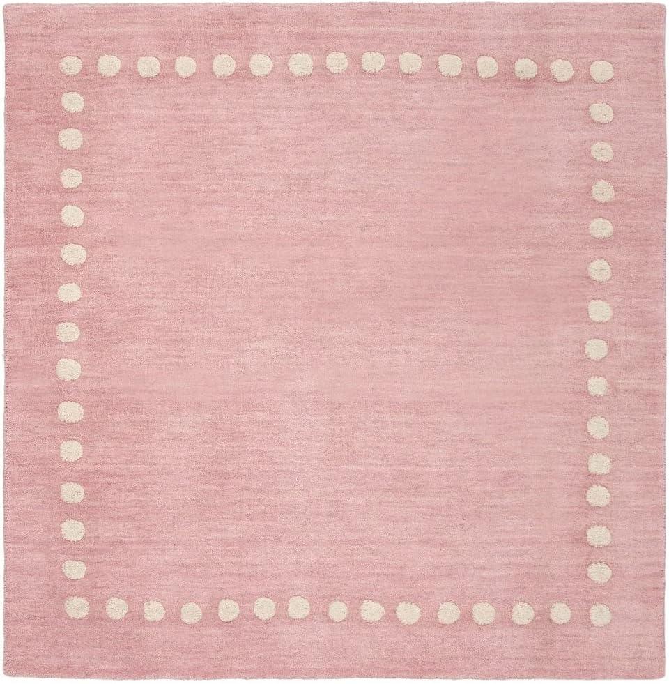 Safavieh Kids SFK802 Hand Loomed Indoor Area Rug - Pink - 5'x5' - Safavieh