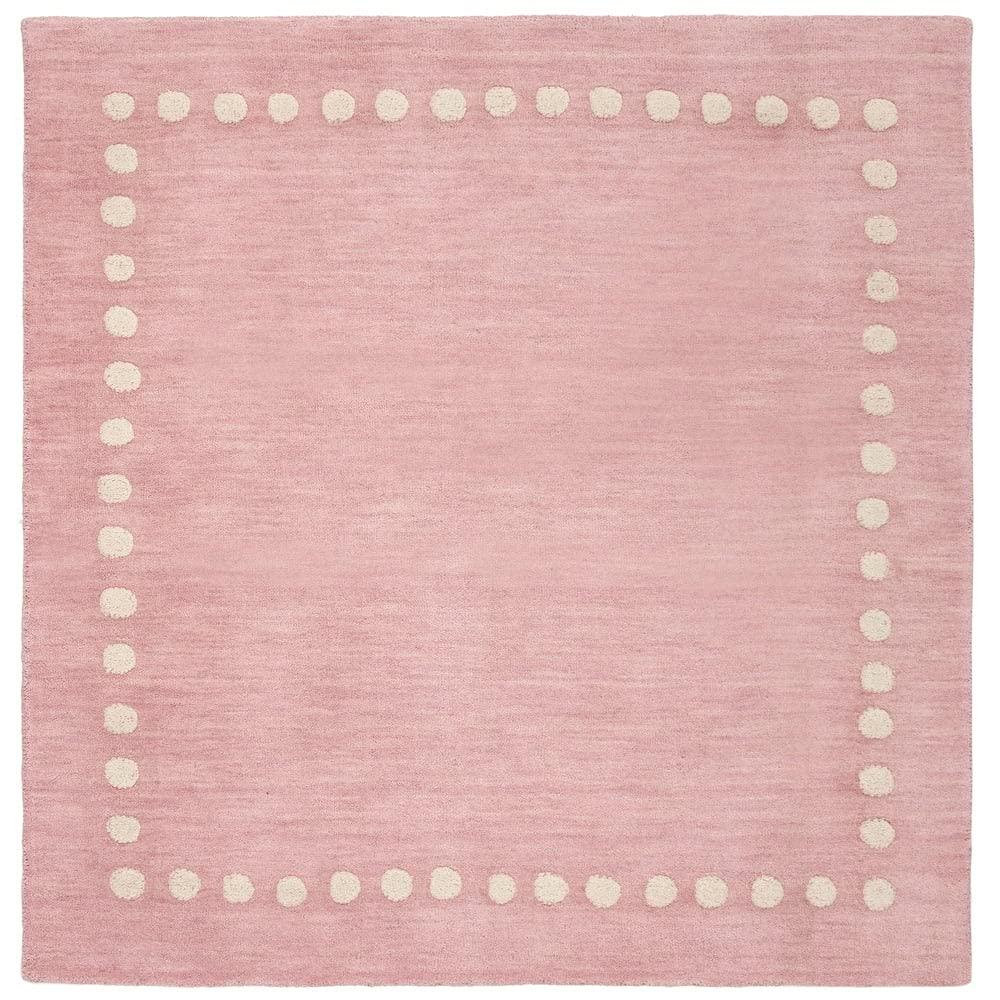 Safavieh Kids SFK802 Hand Loomed Indoor Area Rug - Pink - 5'x5' - Safavieh