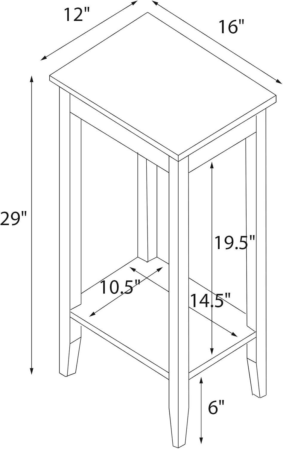 Rosewood Tall Rectangular Solid Wood End Table