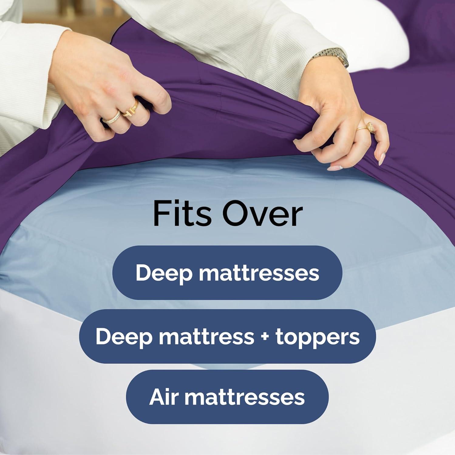 CGK Linens 6 Piece Extra Deep Pocket Ultra Soft & Cooling Sheet Set