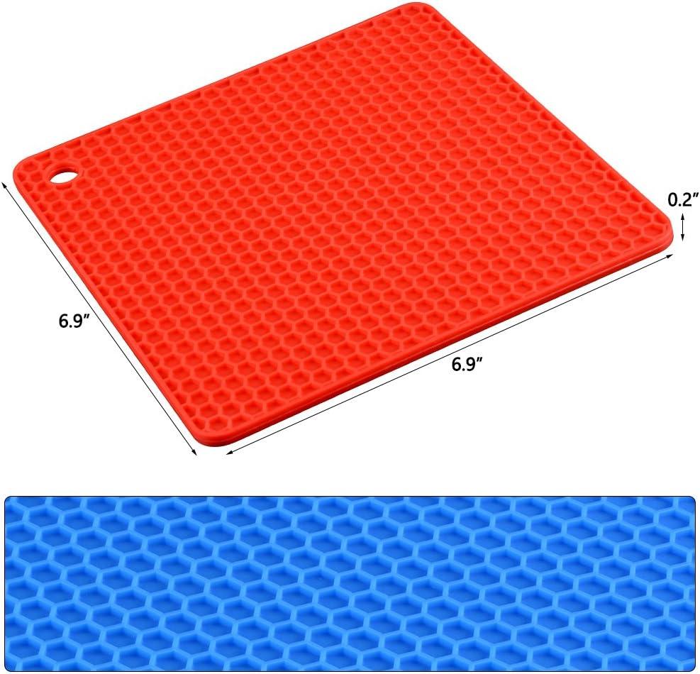 Multicolor Silicone Honeycomb Trivet Mats Set of 4