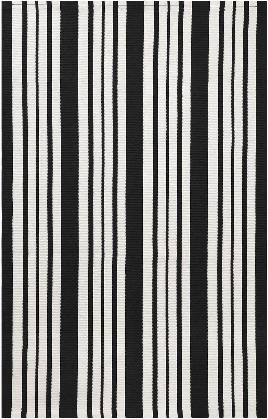 IOHOUZE Navy and White Striped Rug 2'x3' Front Door Rugs, Small Washable Area Rug for Front Porch, Spring Summer Doormats Outdoor Indoor, Cotton Rugs for Entryway Porch Entrance