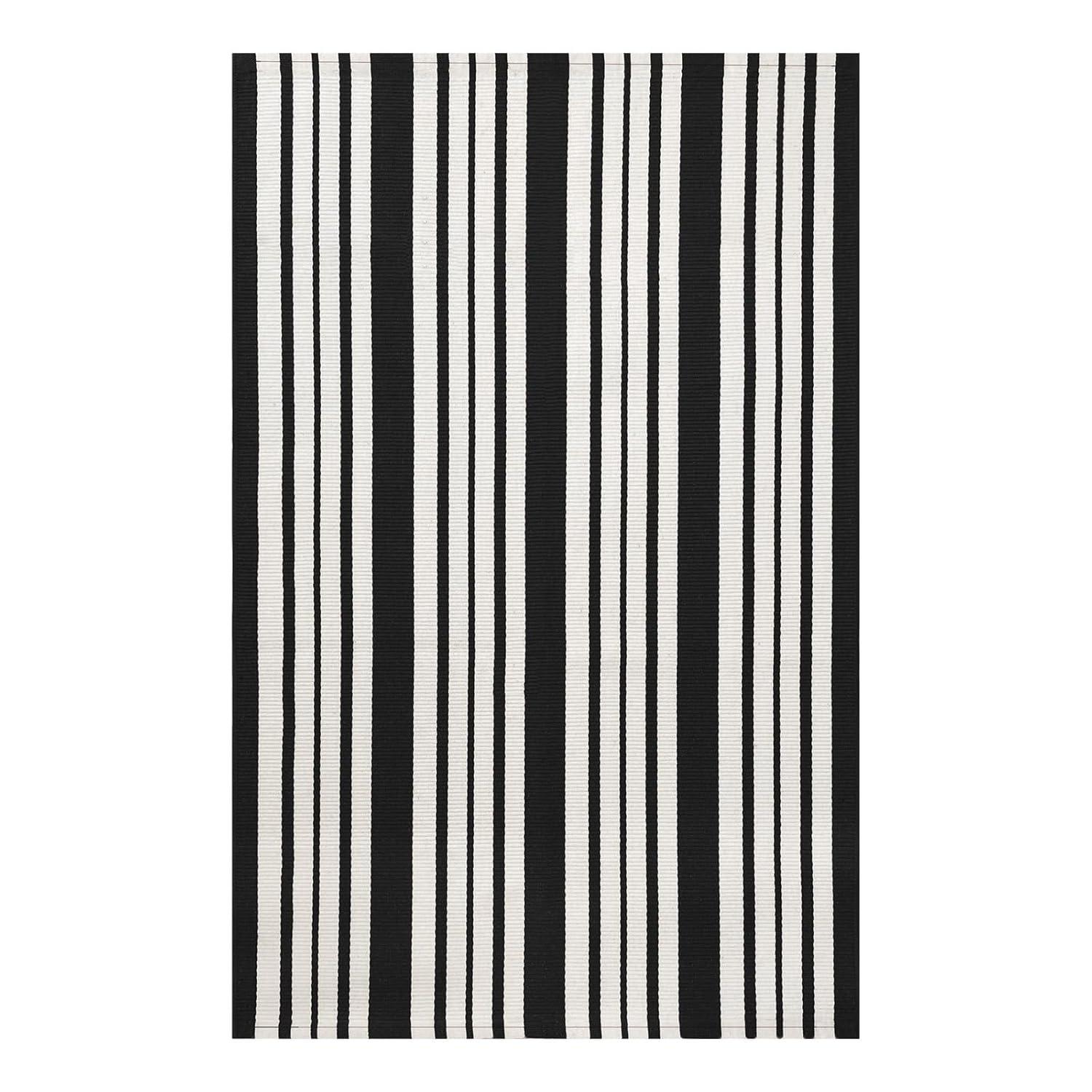 IOHOUZE Navy and White Striped Rug 2'x3' Front Door Rugs, Small Washable Area Rug for Front Porch, Spring Summer Doormats Outdoor Indoor, Cotton Rugs for Entryway Porch Entrance