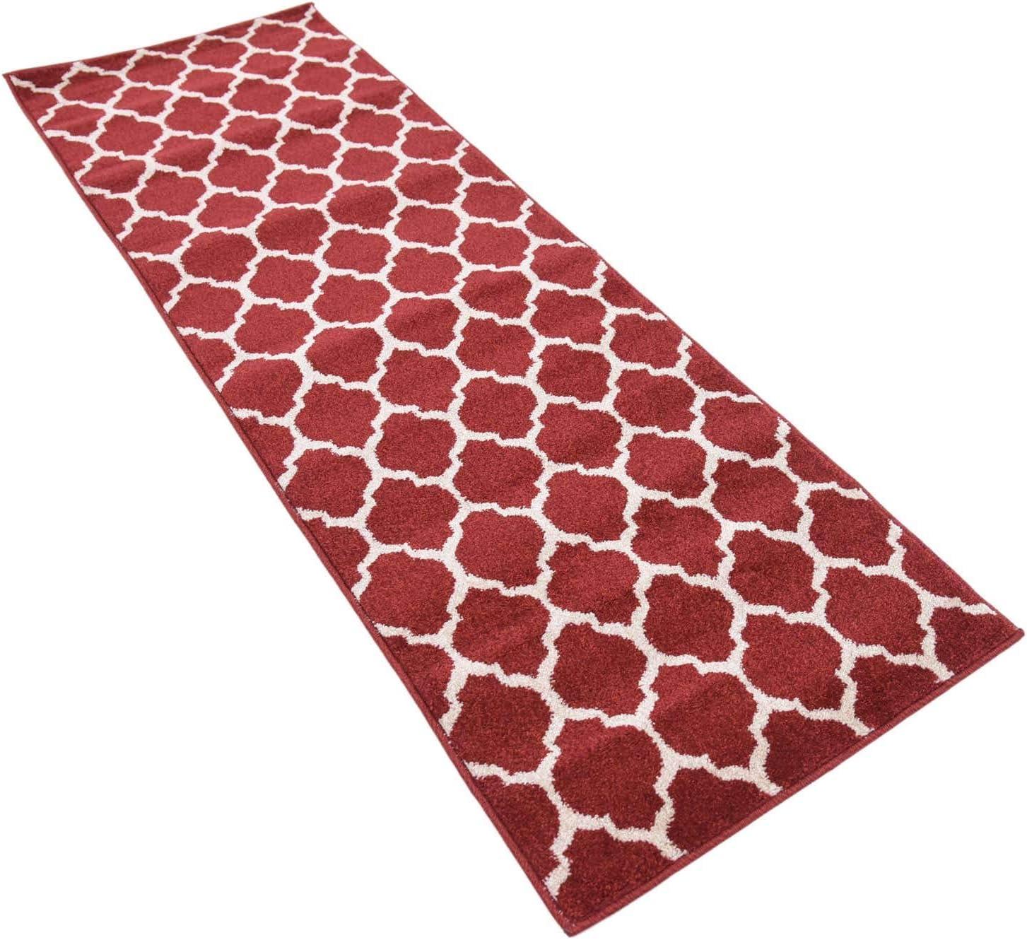 Unique Loom 2' 0 x 6' 1 Trellis Philadelphia Dark Terracotta Area Rug