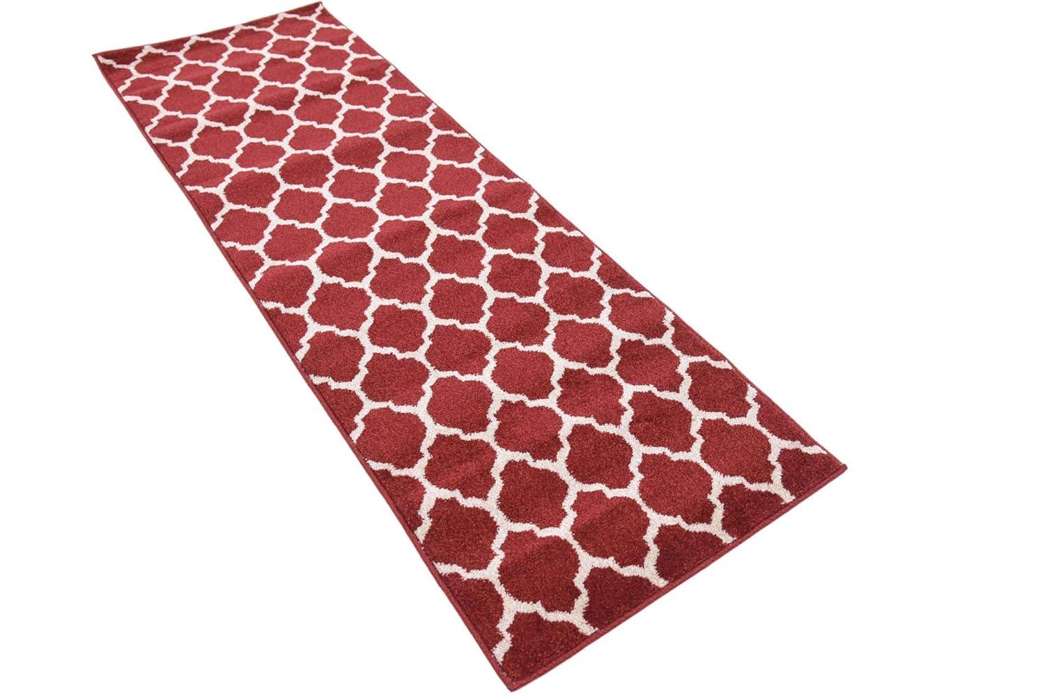 Unique Loom 2' 0 x 6' 1 Trellis Philadelphia Dark Terracotta Area Rug