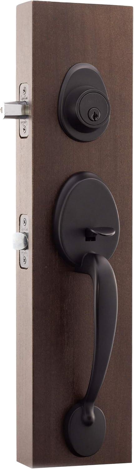 Copper Creek Copper Creek Handleset with Single Cylinder Deadbolt and Copper Creek Door Lever and Colonial Rosette