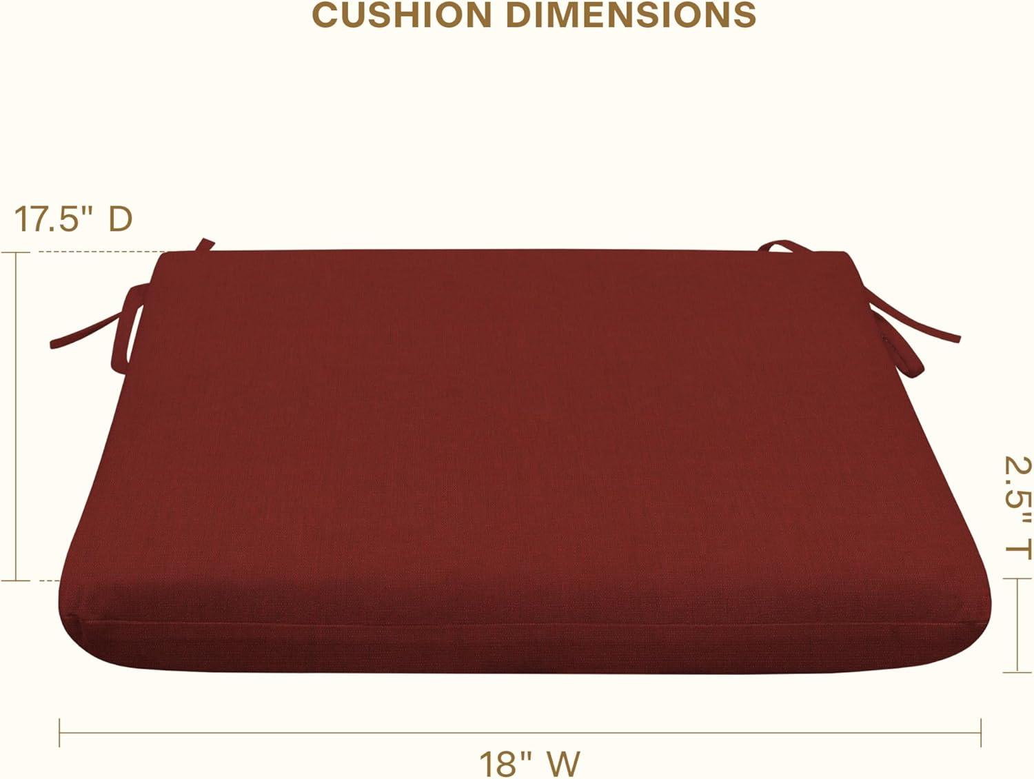 Honeycomb Outdoor Universal Seat Cushion (2-Pack) - Textured Solid Henna