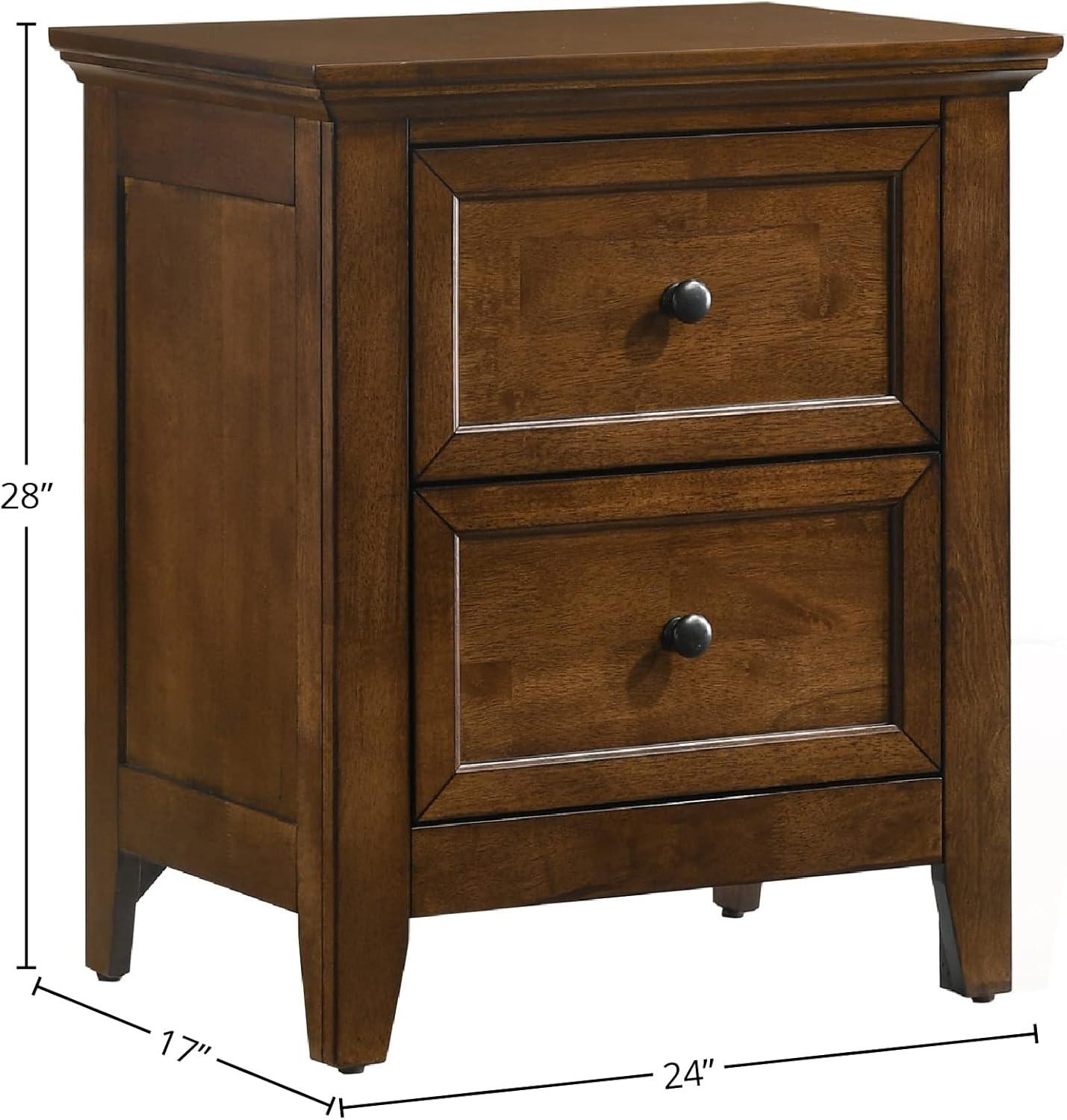 Intercon Furniture San Mateo Youth 2-Drawer Wood Nightstand in Brown