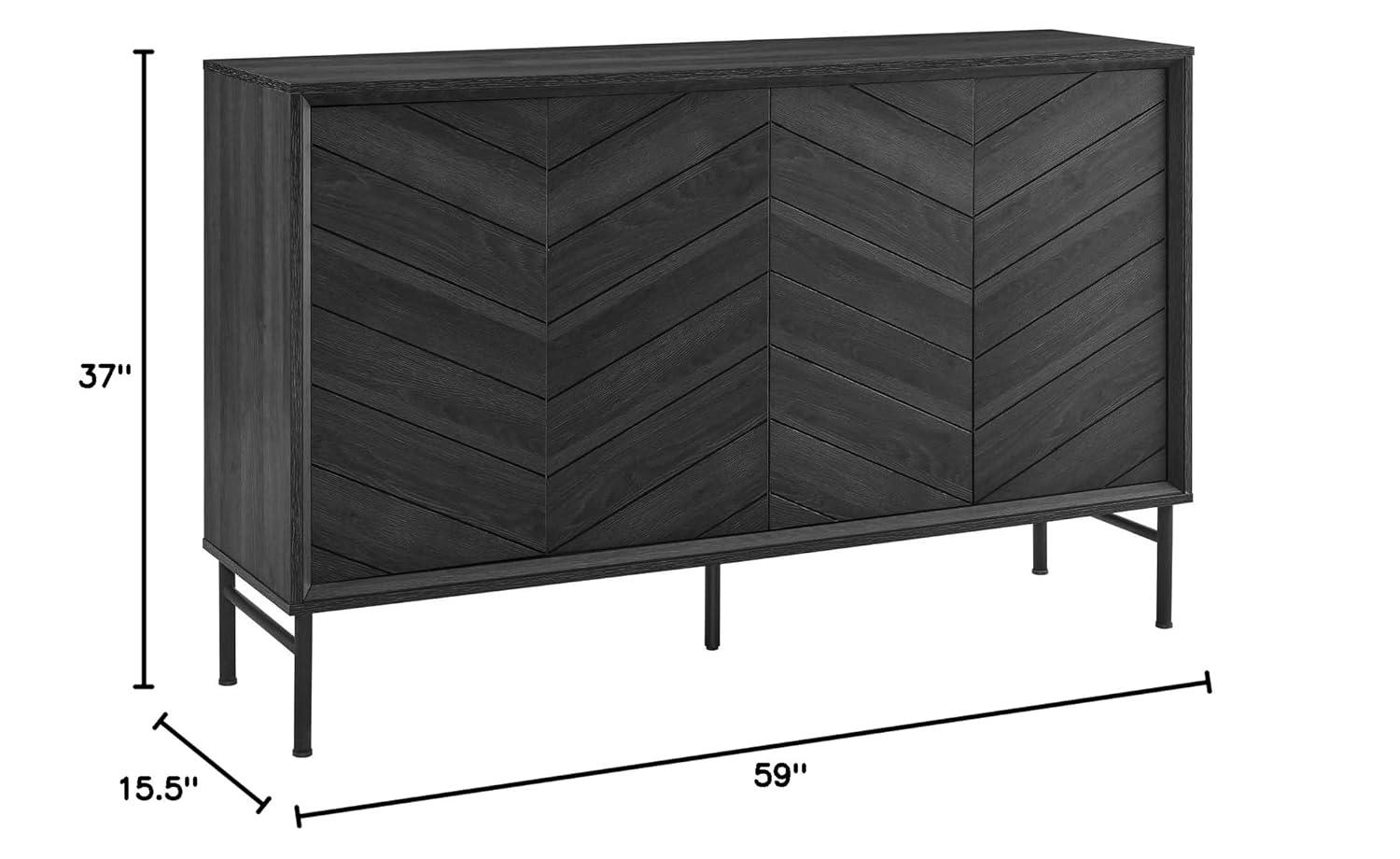 Modway Harper Chevron Sideboard in Black