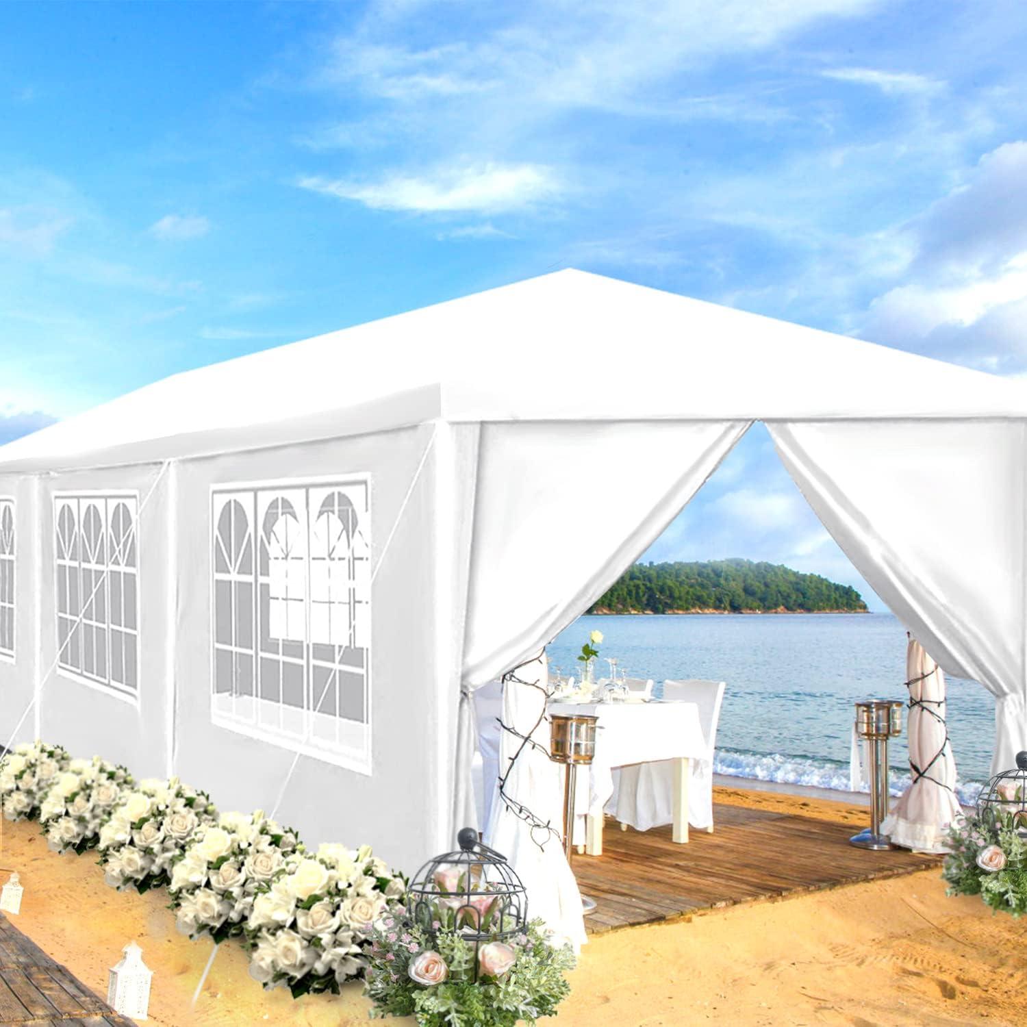 Ktaxon 10' X 30' Canopy Tent with 8 Side Walls for Party Wedding Camping and BBQ