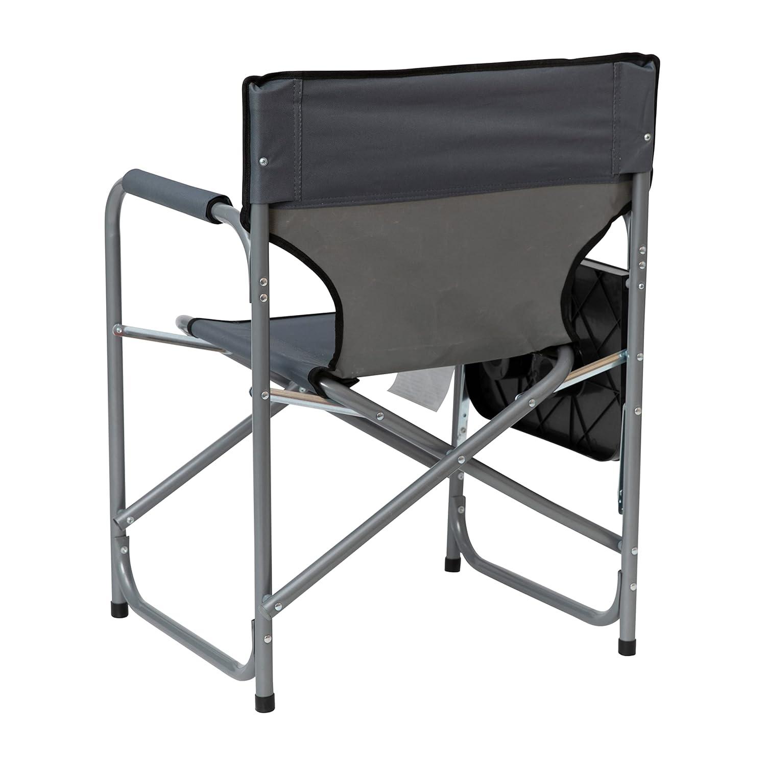 Flash Furniture Steel Camping Chair, Gray