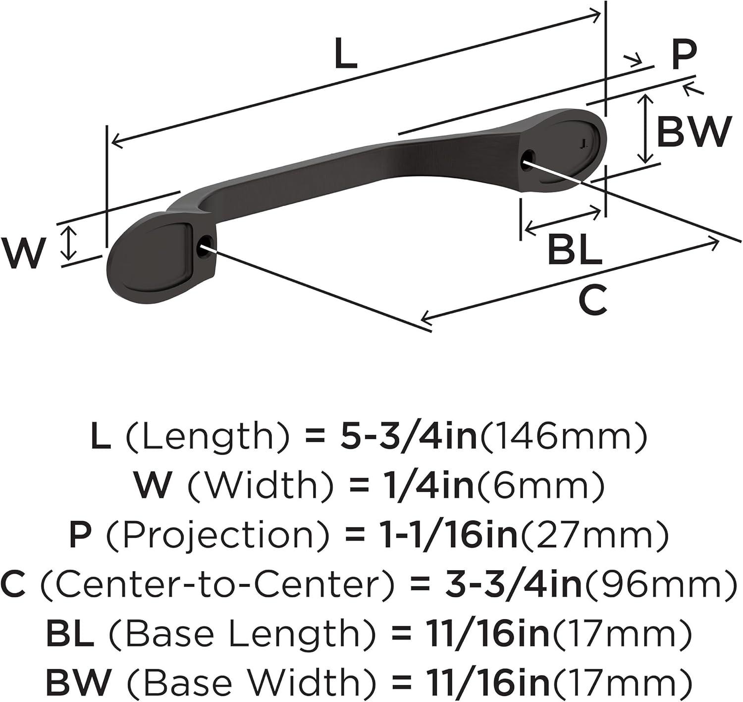 Ravino Oil-Rubbed Bronze Arch Cabinet Pull with Mounting Hardware