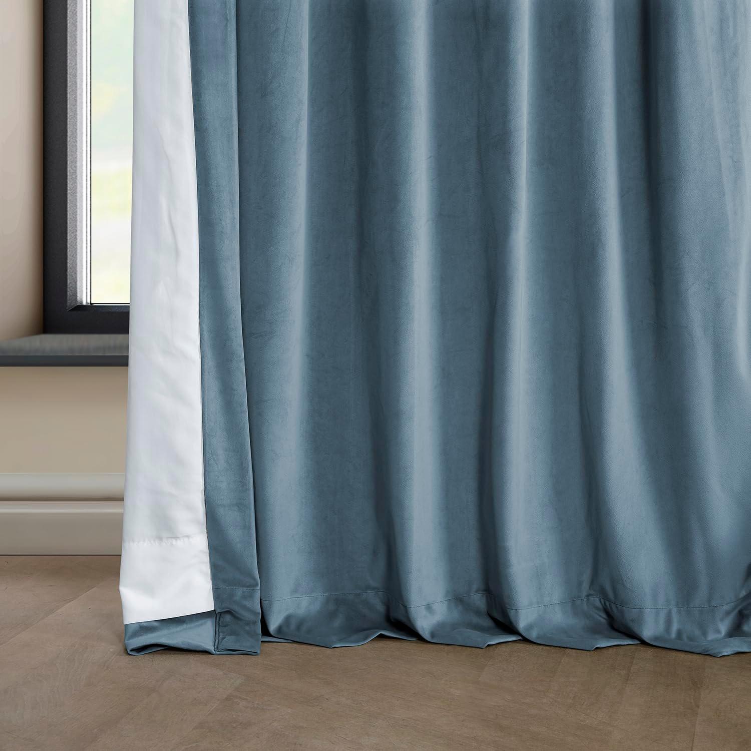 AllModern Loria Plush Velvet 100% Blackout Curtains For Bedroom, Living Room - Single Panel