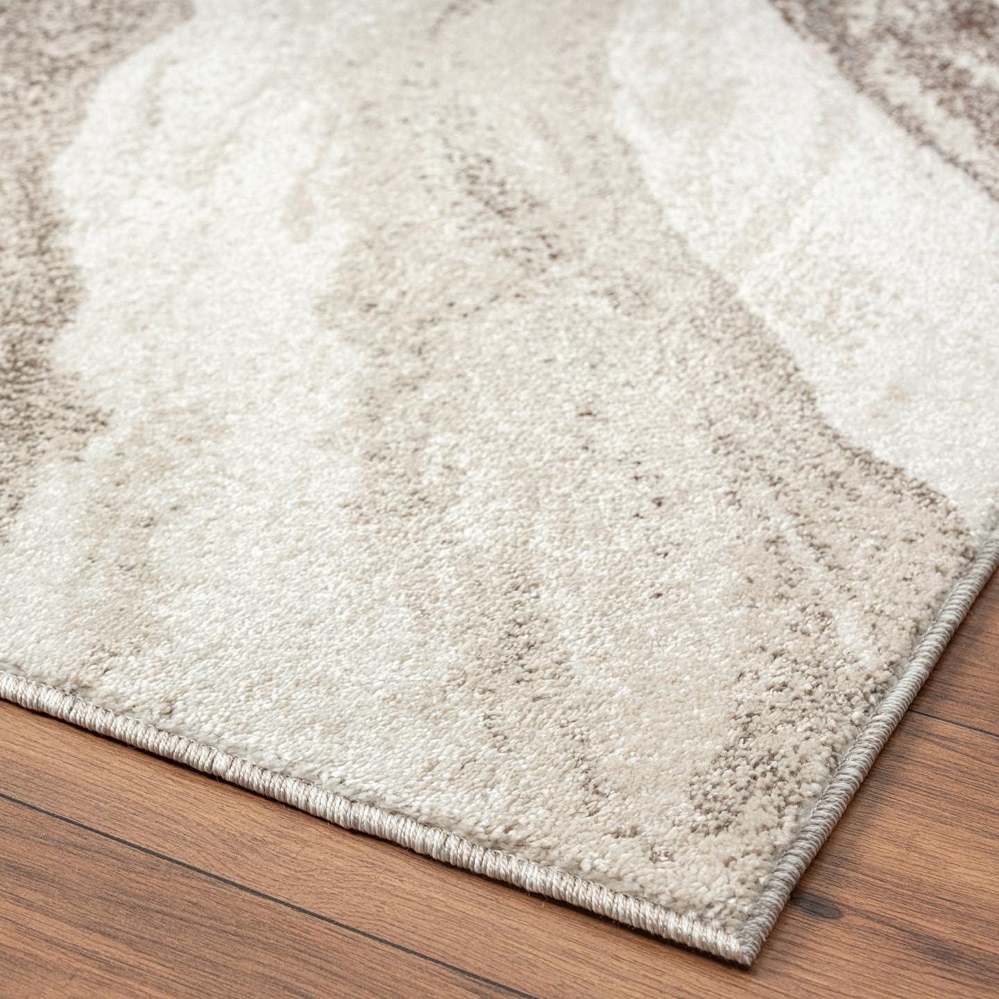 Luxe Weavers Modern Abstract Marble Area Rug, Blue 5x7