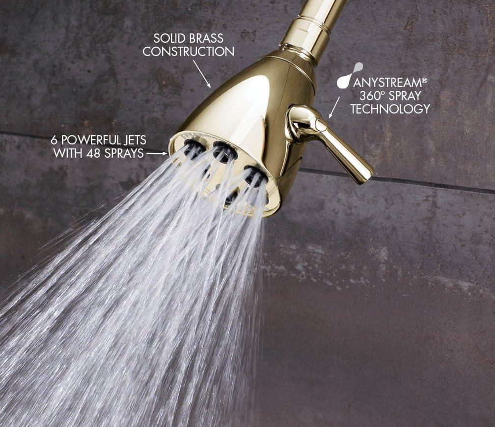 Speakman Icon 2.0 GPM Multi-Function Signature Brass Shower Head, Polished Brass