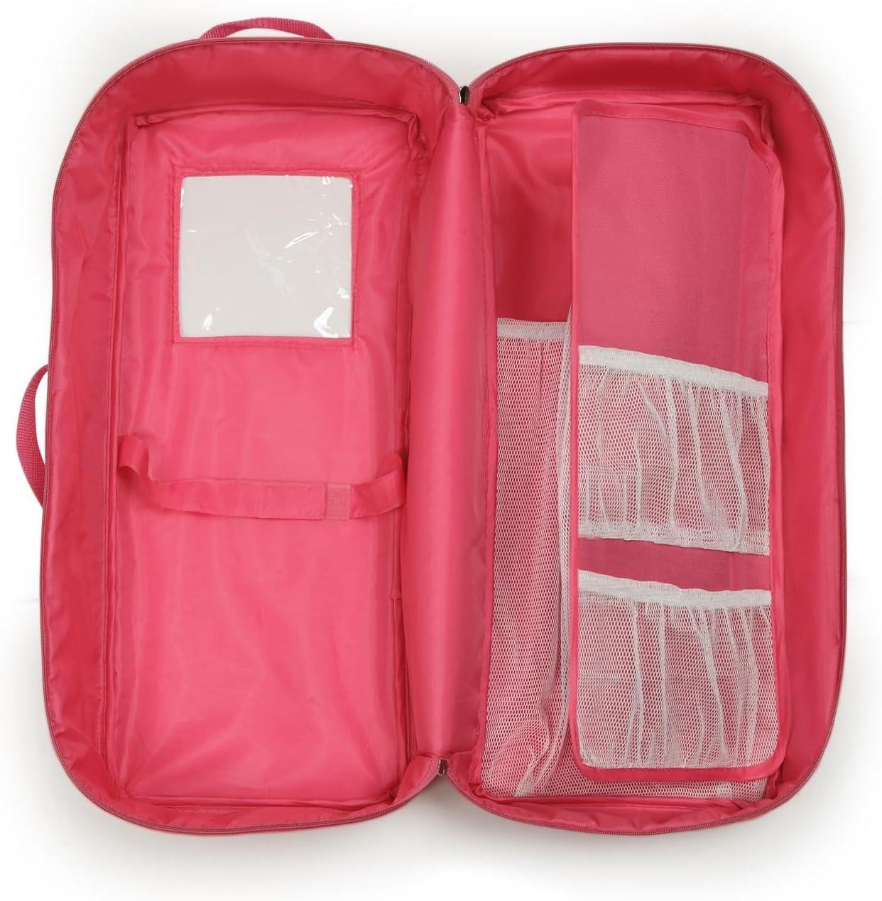 Badger Basket Doll Travel Case with Bed & Bedding