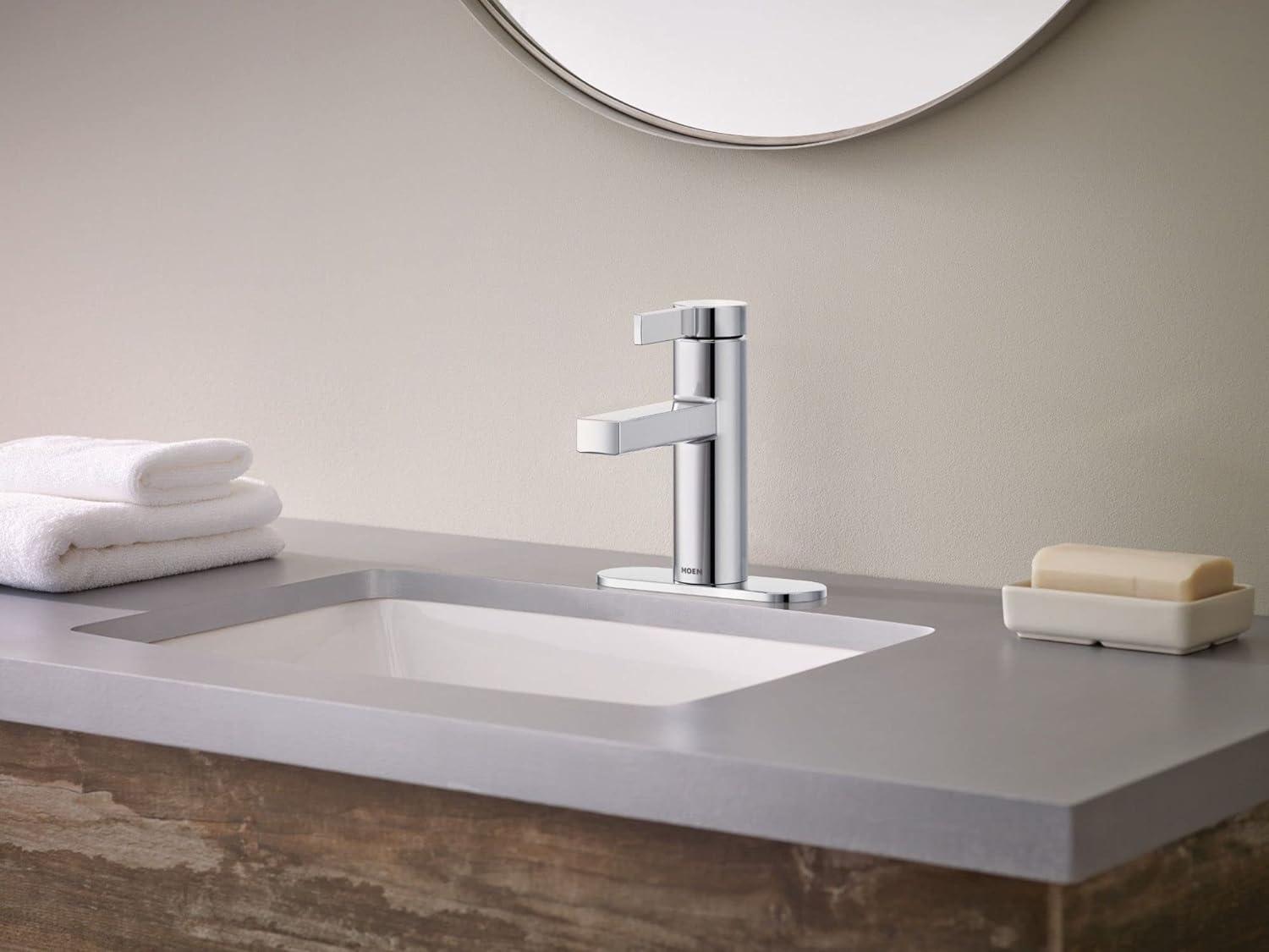 Beric Chrome Modern Single Handle Bathroom Faucet